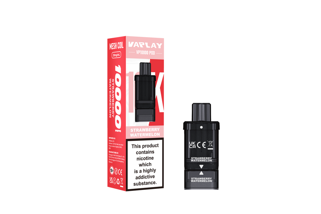 VAPLAY VP10000 Replacement Pods - 20m- 5 Pack