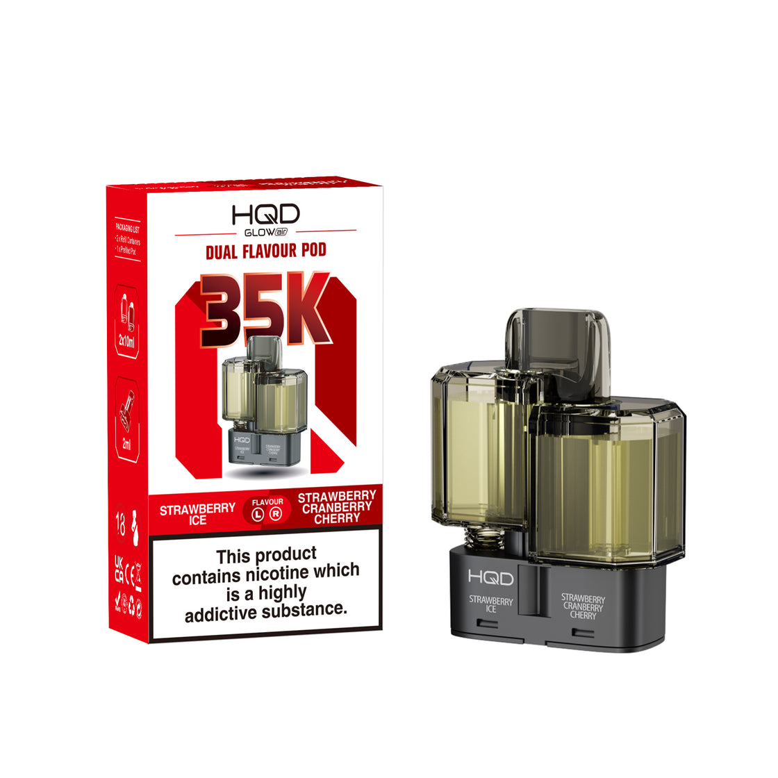 HQD Glow Air 35K Prefilled Vape Pods (Box of 5)