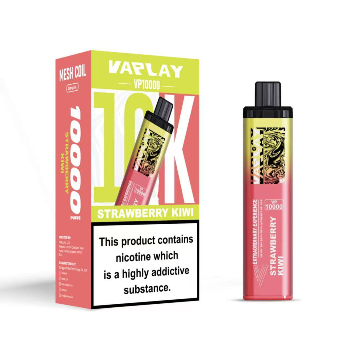 VAPLAY VP10000 Vape Pod Kit - 20mg - 5 Pack
