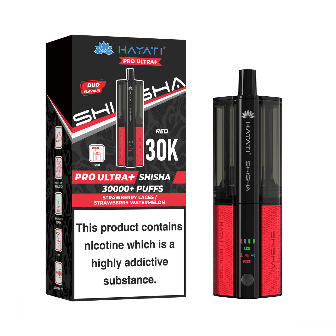 Hayati Pro Ultra Plus Shisha 30k Kit - Box Of 5