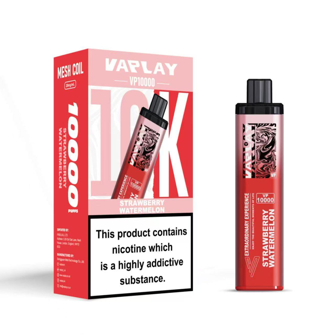 VAPLAY VP10000 Vape Pod Kit - 20mg - 5 Pack