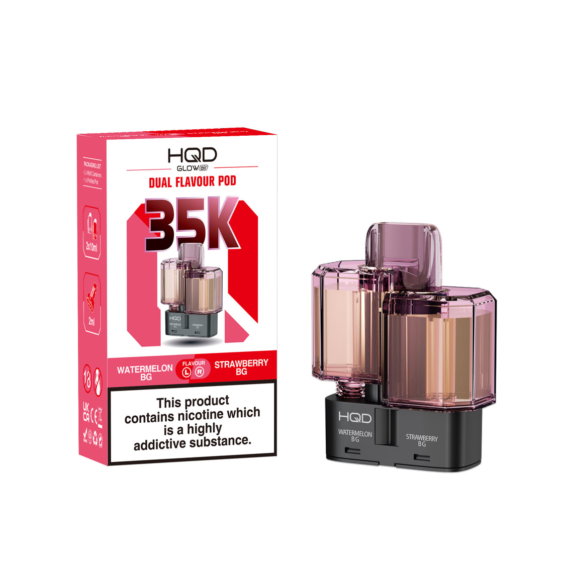 HQD Glow Air 35K Prefilled Vape Pods (Box of 5)