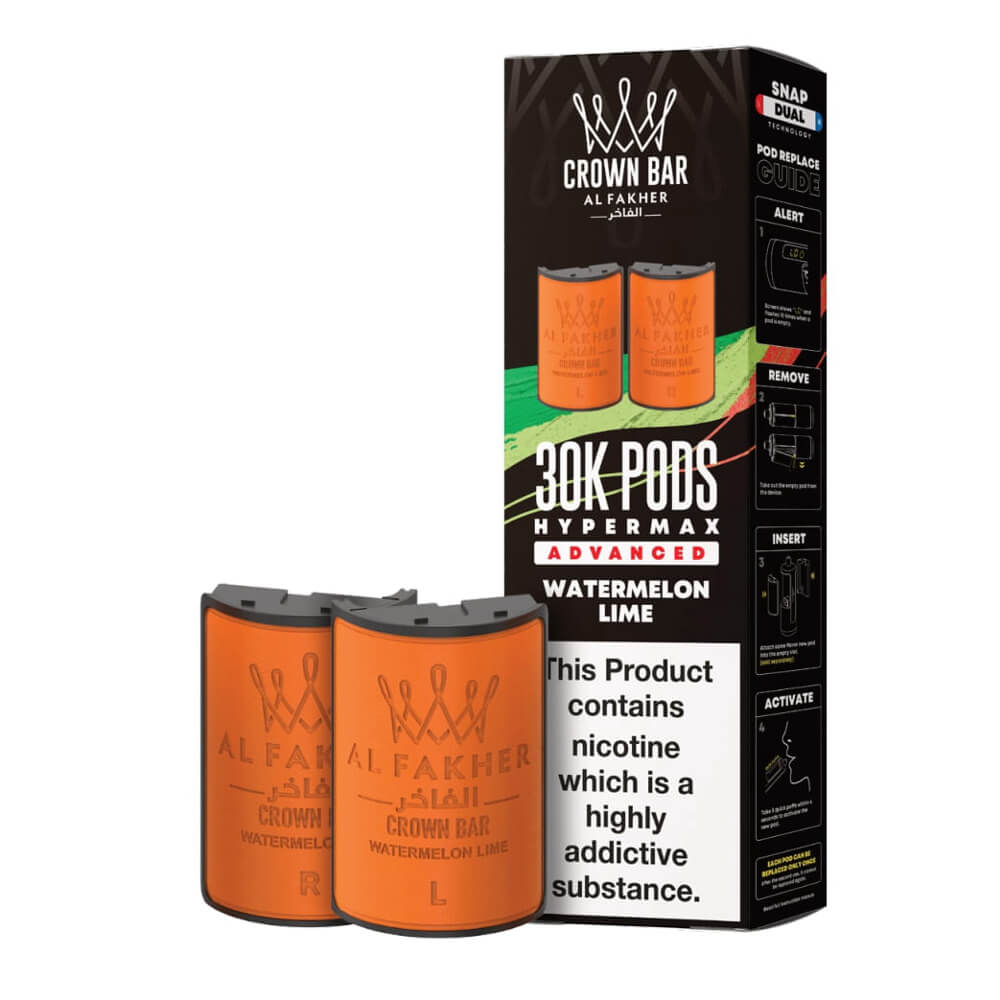 Al Fakher Crown Bar 30K Hypermax Prefilled Pods (Box of 5)