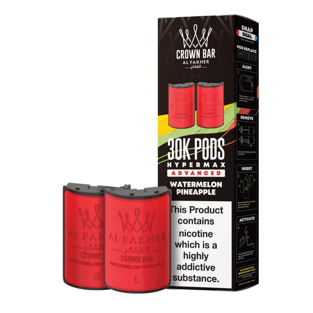Al Fakher Crown Bar 30K Hypermax Prefilled Pods (Box of 5)