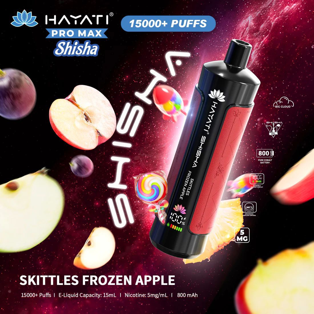 Hayati Pro Max Shisha 15000+ Puffs Disposable Vape (Box of 10)  