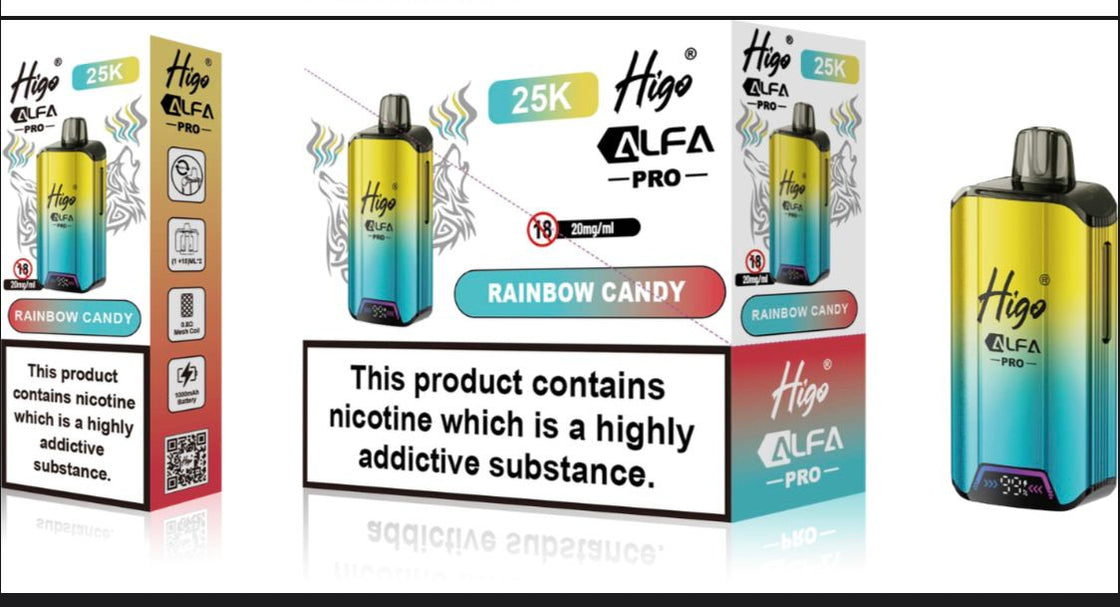 Higo Alpha Pro 25k Vape kit - 20mg - 5 Pack