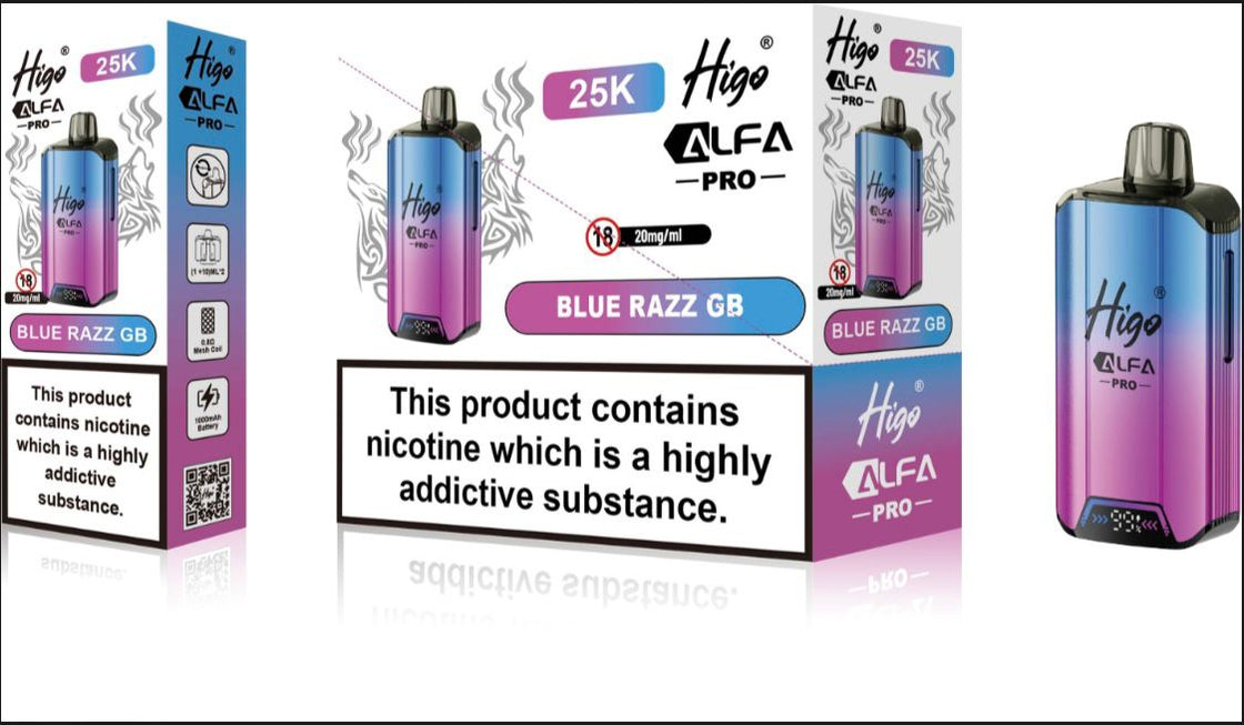 Higo Alpha Pro 25k Vape kit - 20mg - 5 Pack