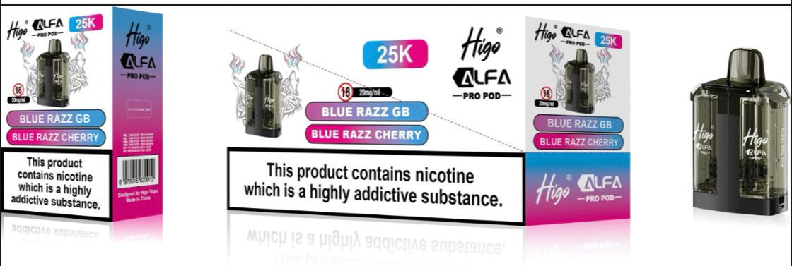 Higo Alpha Pro 25k Pods - 20mg - 5 Pack