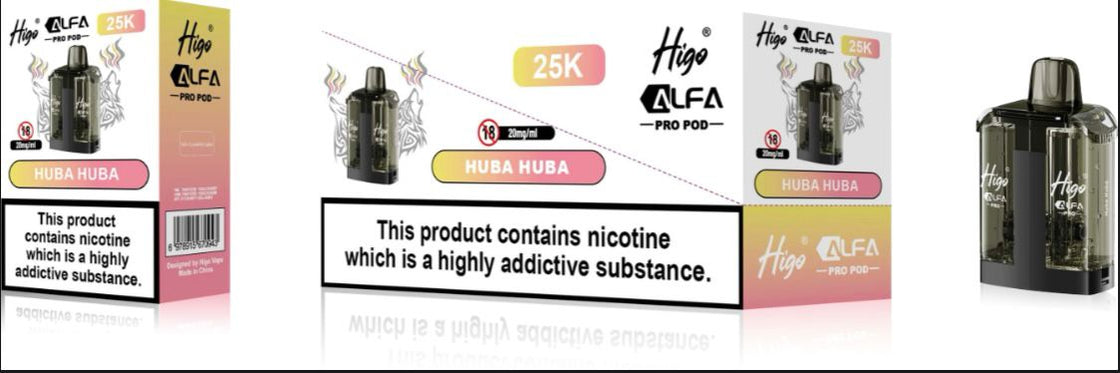 Higo Alpha Pro 25k Pods - 20mg - 5 Pack