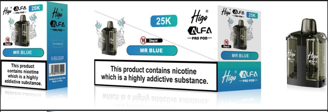 Higo Alpha Pro 25k Pods - 20mg - 5 Pack