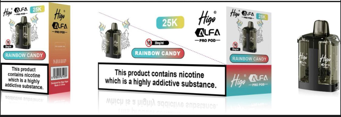 Higo Alpha Pro 25k Pods - 20mg - 5 Pack
