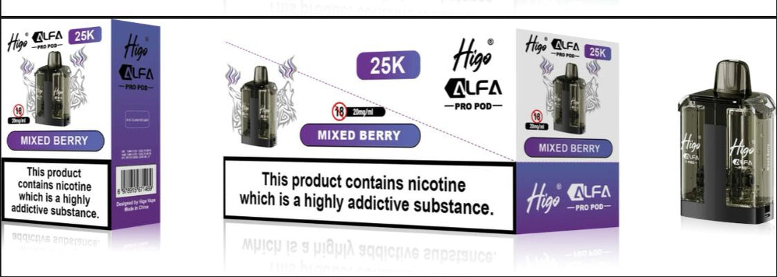 Higo Alpha Pro 25k Pods - 20mg - 5 Pack