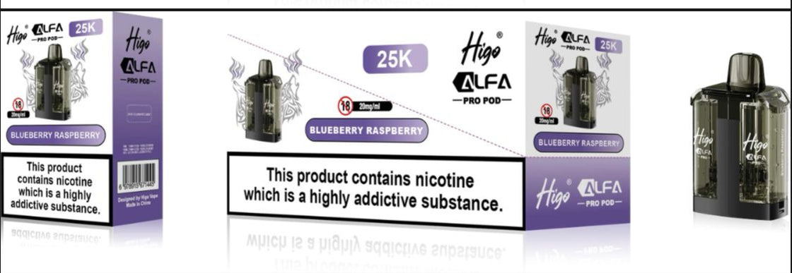 Higo Alpha Pro 25k Pods - 20mg - 5 Pack