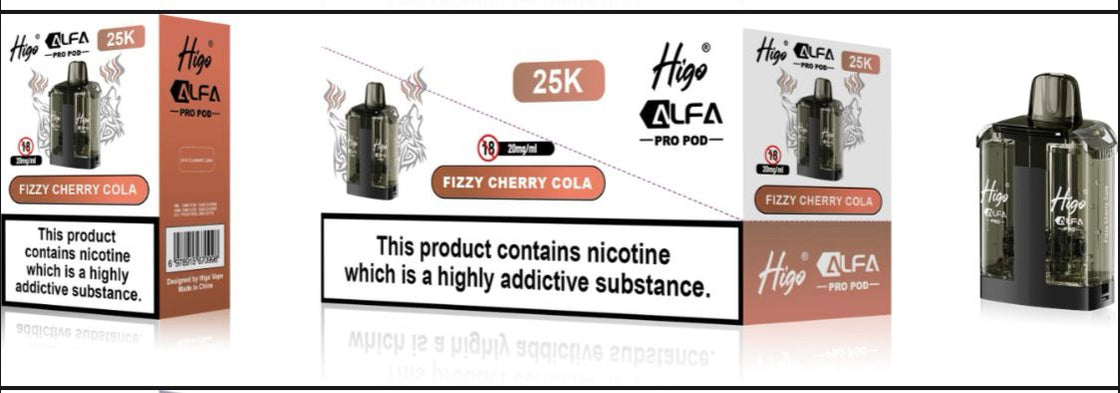 Higo Alpha Pro 25k Pods - 20mg - 5 Pack