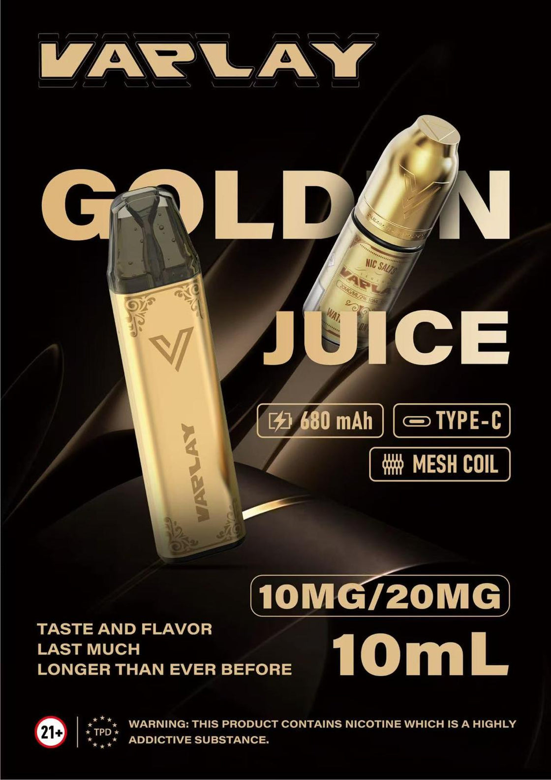 VAPLAY Royal Pod Vape Kit - 2ml Tank