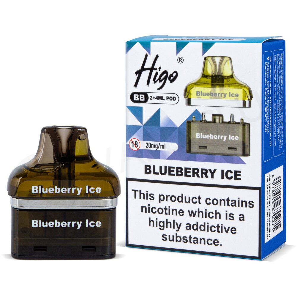 Higo BB4000 Pods (Box of 5) - Blueberry Ice