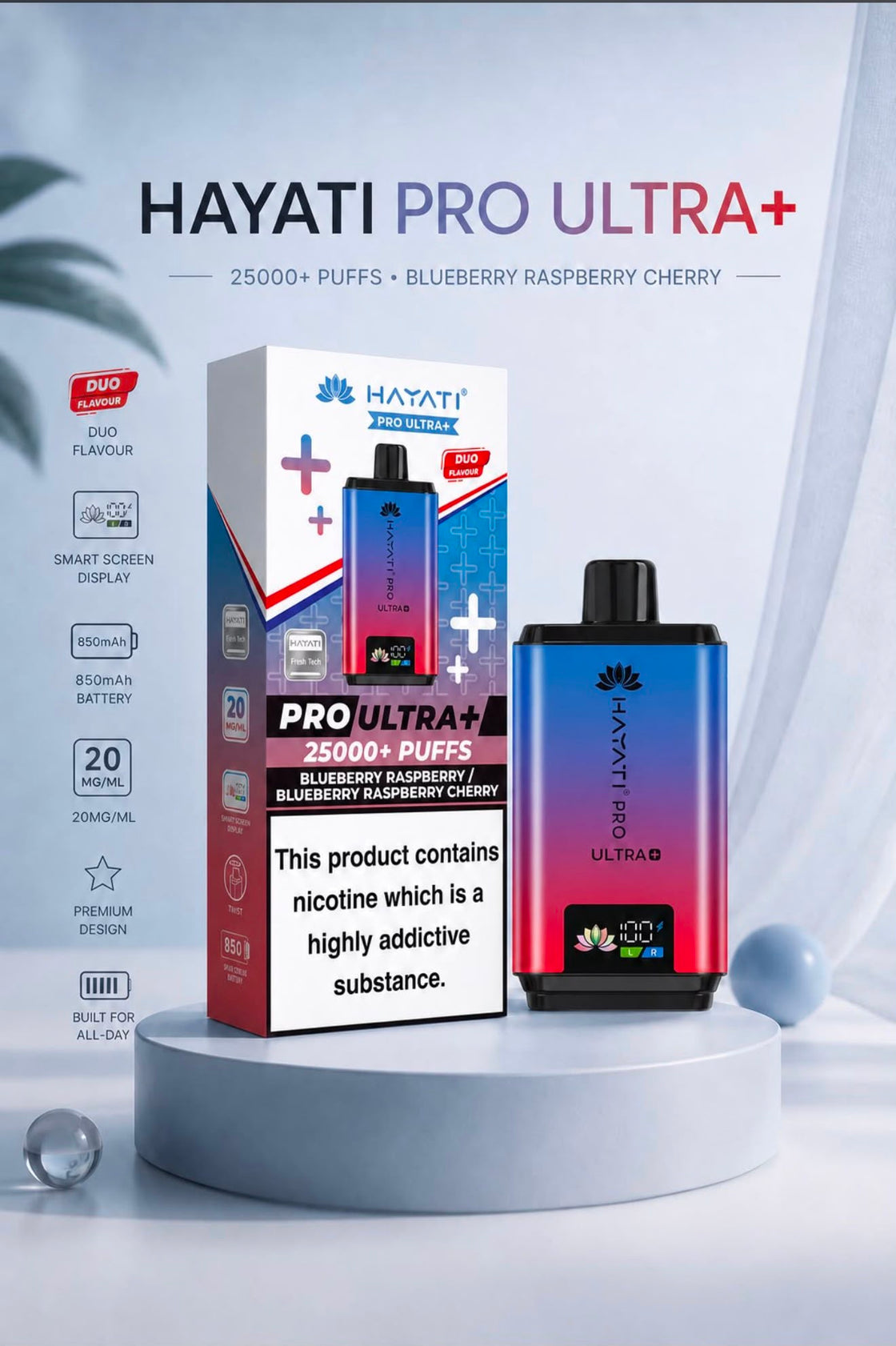 Hayati Pro Ultra Plus 25000 Box of 5 Prefilled Pod Vape Kit