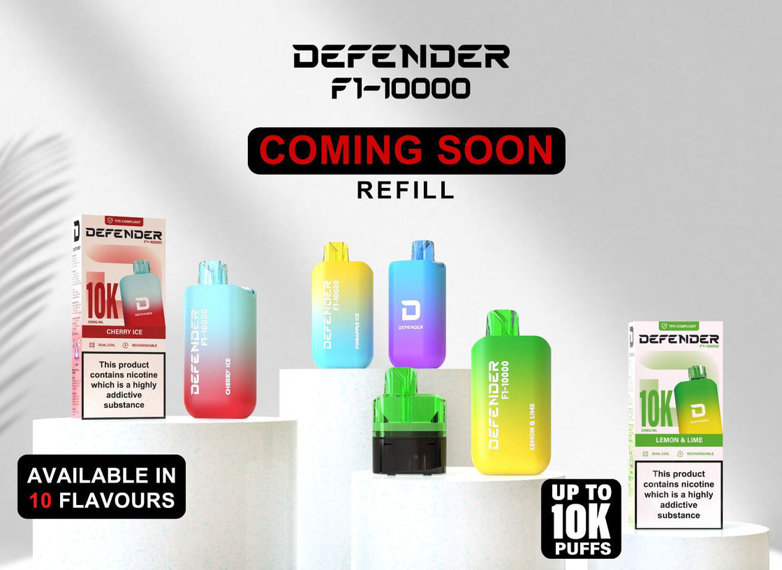 Defender F1-10000 Prefilled Pod Vape Kit Pack of 5