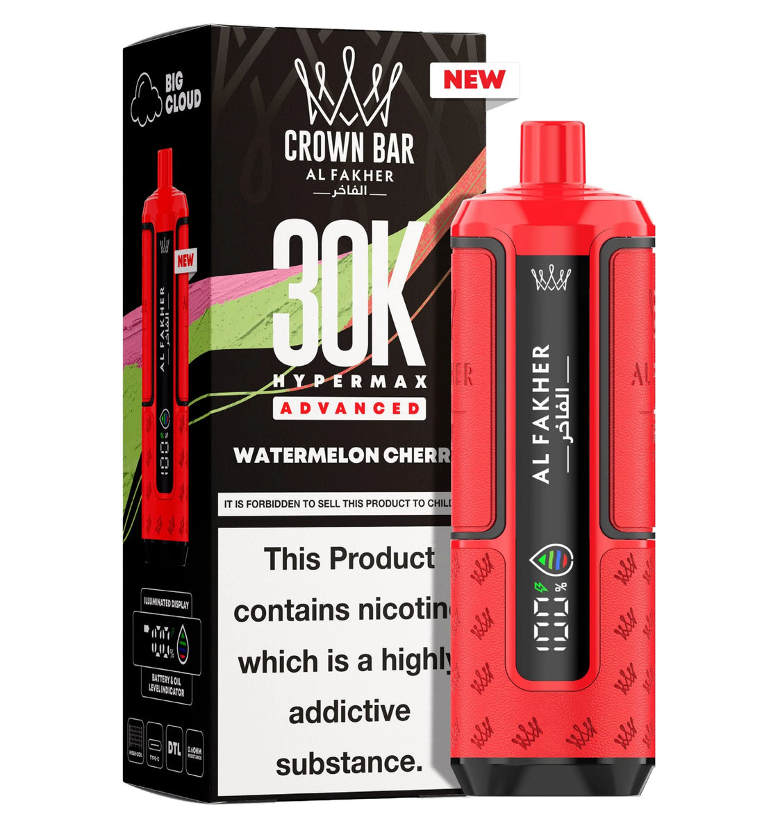Al Fakher Crown Bar 30K Hypermax Prefilled Pod Kit (Box of 5)