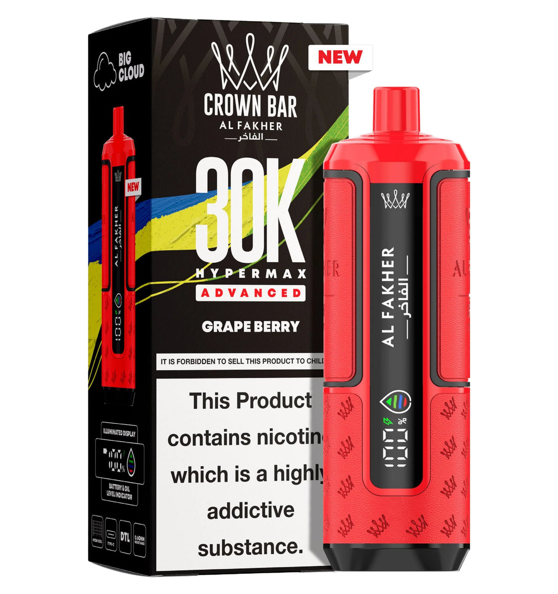 Al Fakher Crown Bar 30K Hypermax Prefilled Pod Kit (Box of 5)
