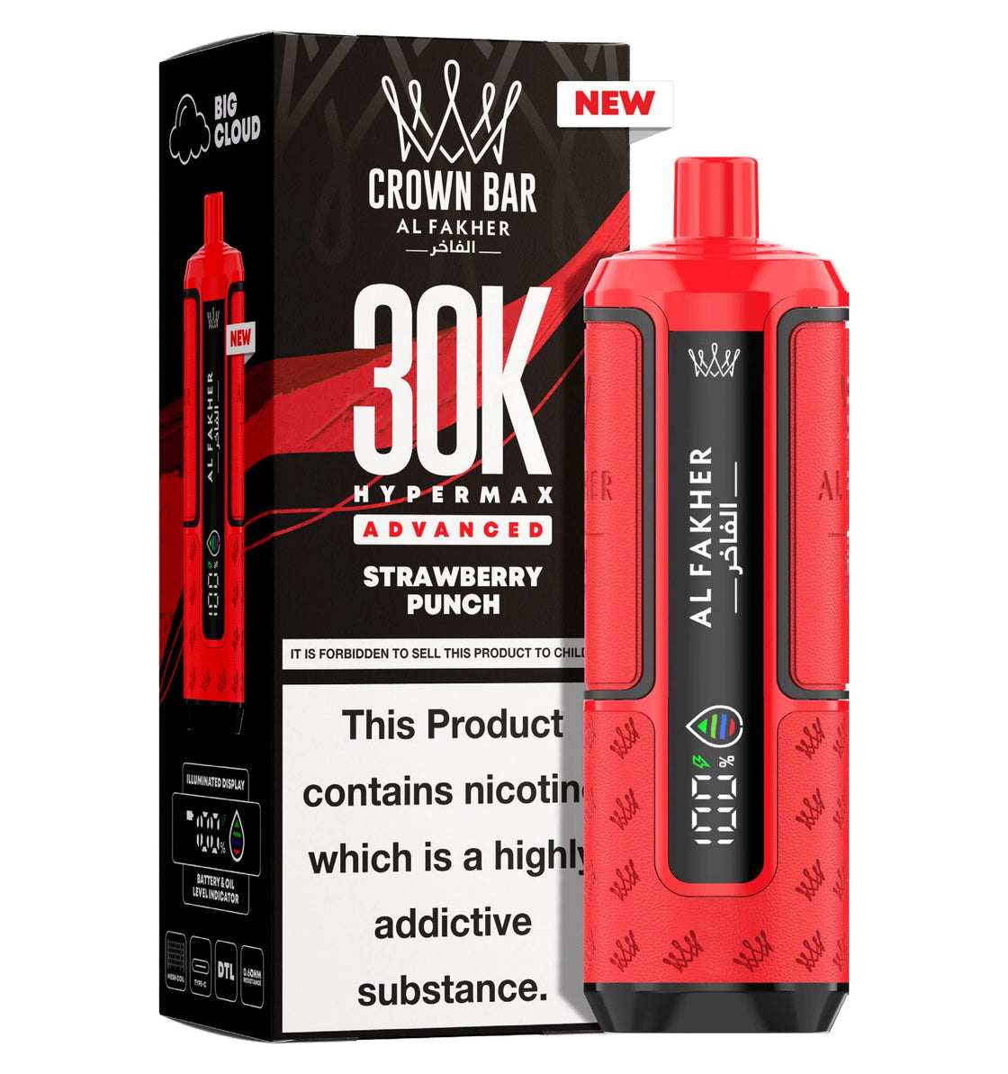 Al Fakher Crown Bar 30K Hypermax Prefilled Pod Kit (Box of 5)