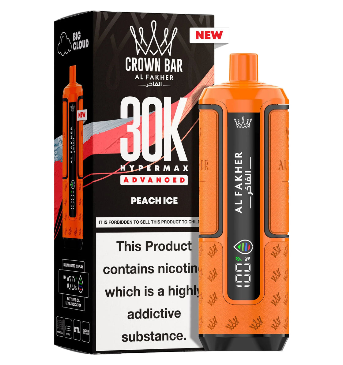 Al Fakher Crown Bar 30K Hypermax Prefilled Pod Kit (Box of 5)