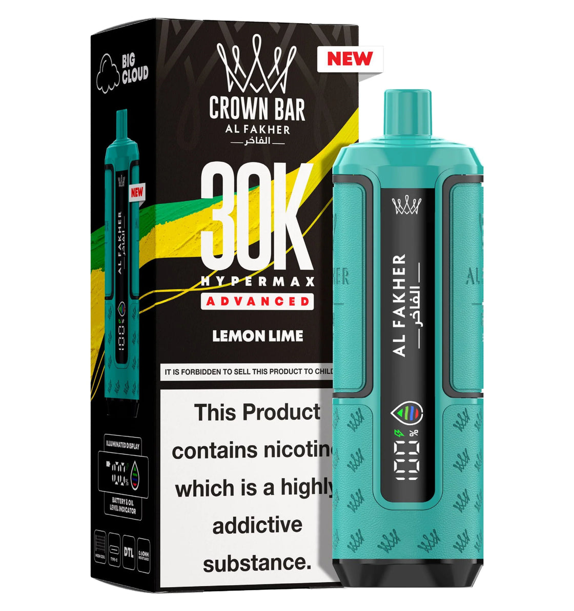 Al Fakher Crown Bar 30K Hypermax Prefilled Pod Kit (Box of 5)