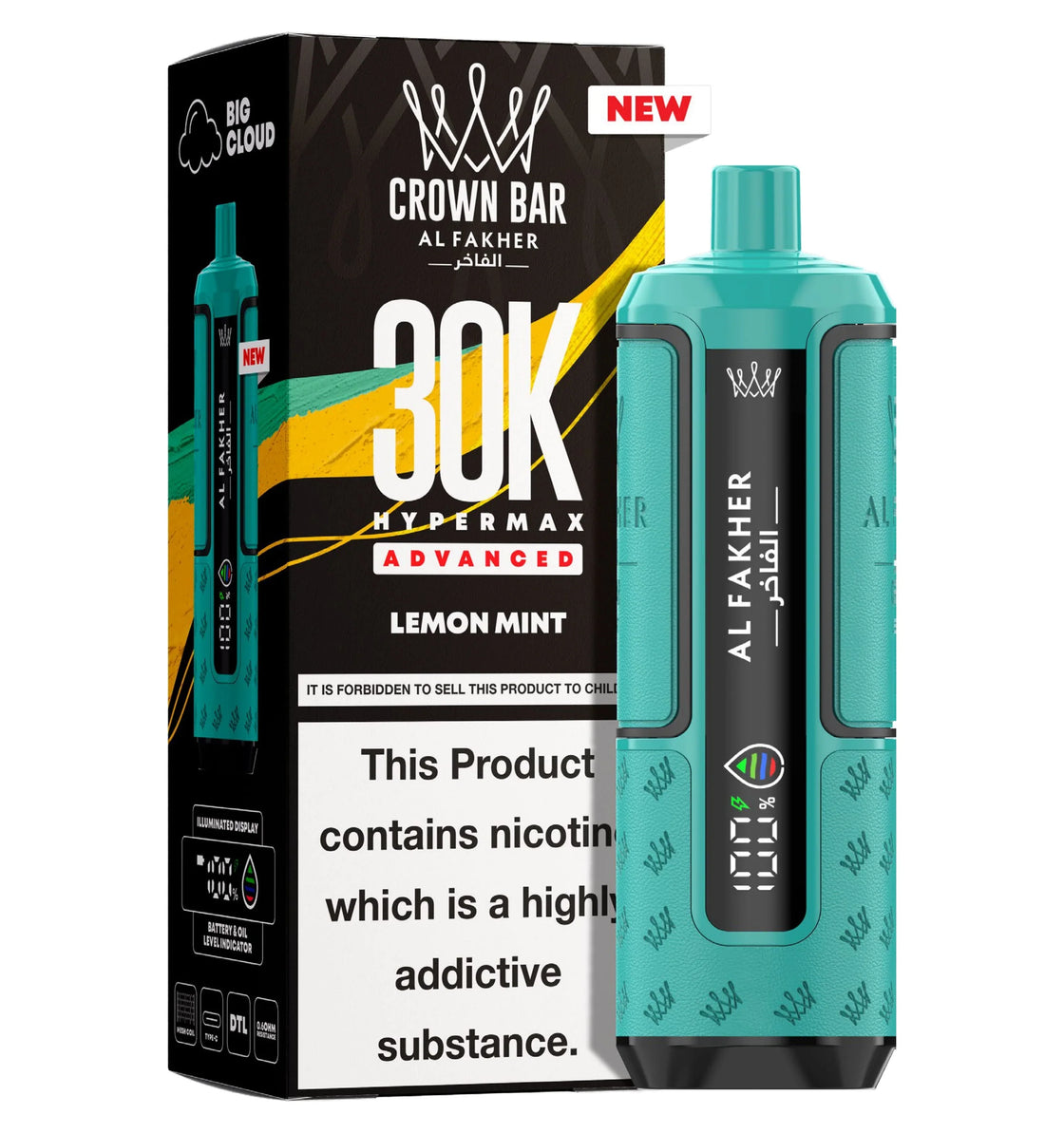 Al Fakher Crown Bar 30K Hypermax Prefilled Pod Kit (Box of 5)