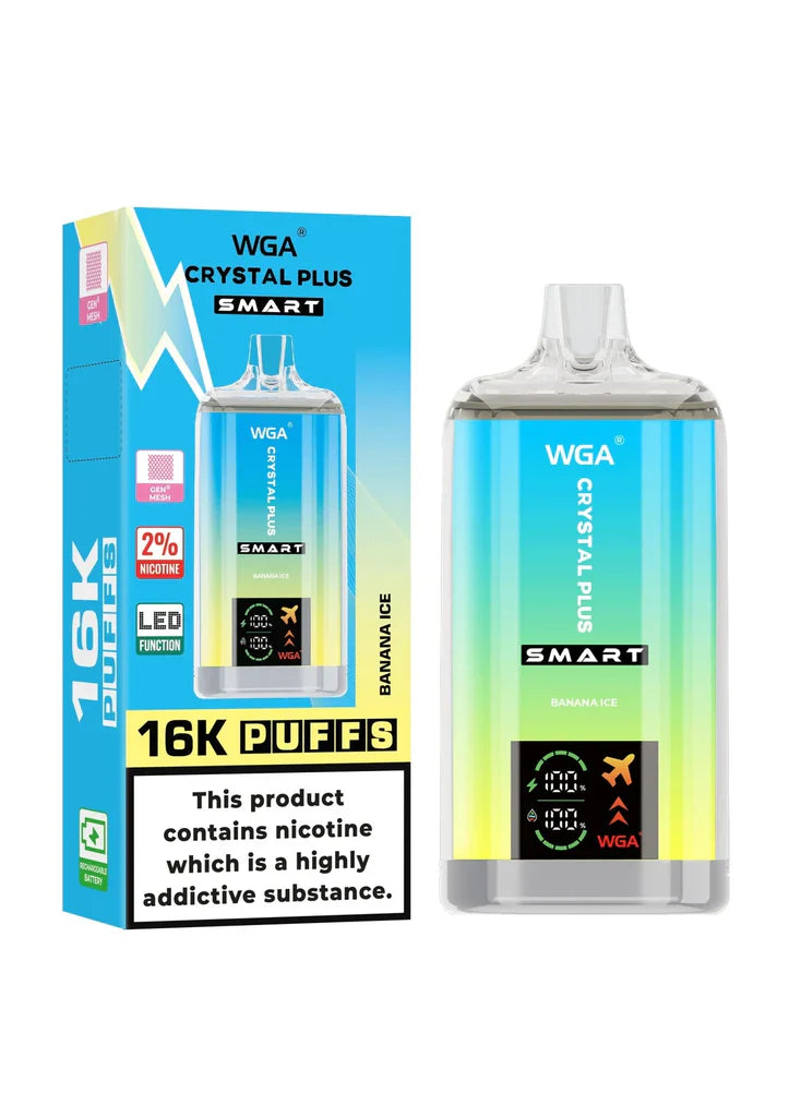 WGA Crystal Plus Smart 16000+ Puffs Box of 10 | 20+ Flavours