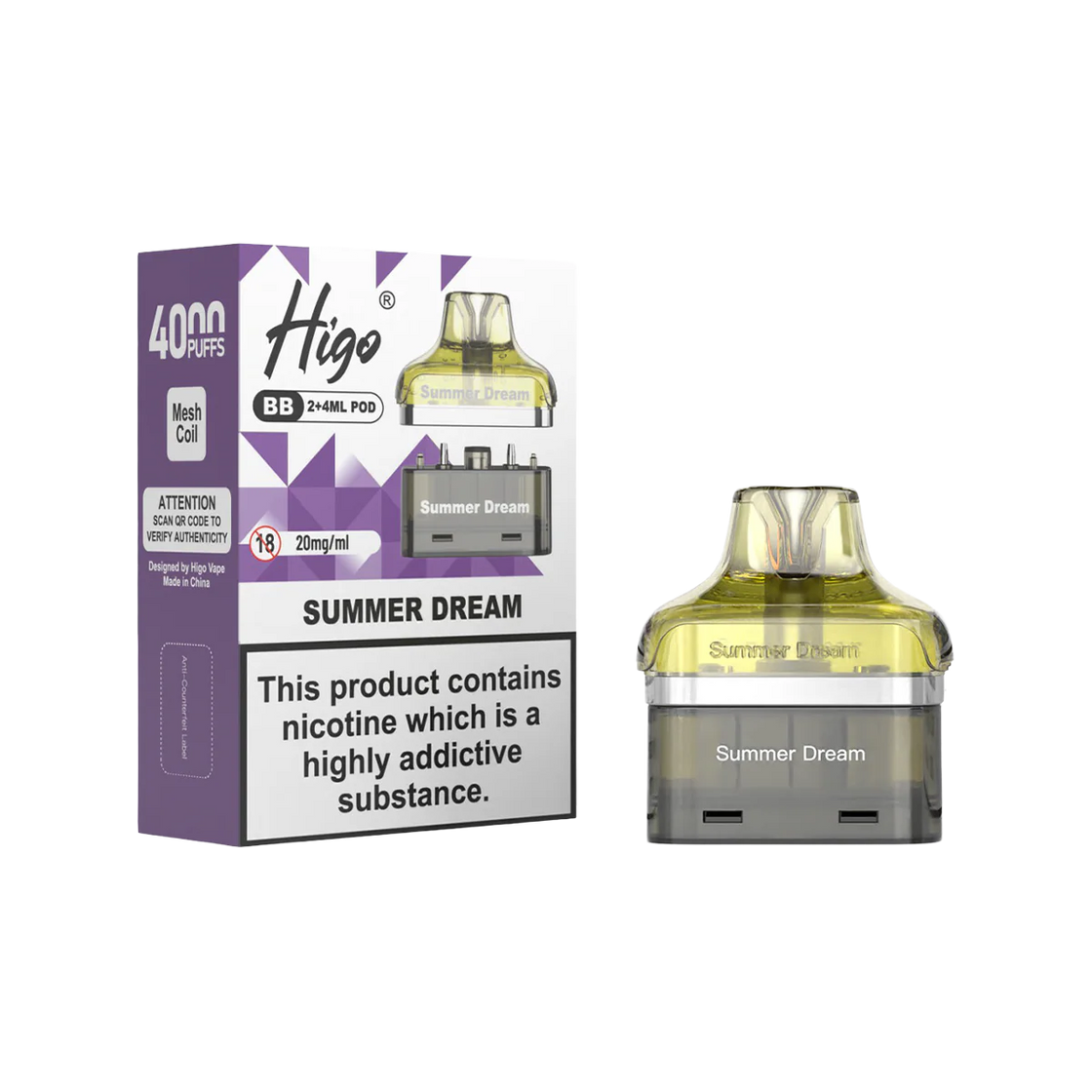 Higo BB4000 Pods (Box of 5) - Summer Dream