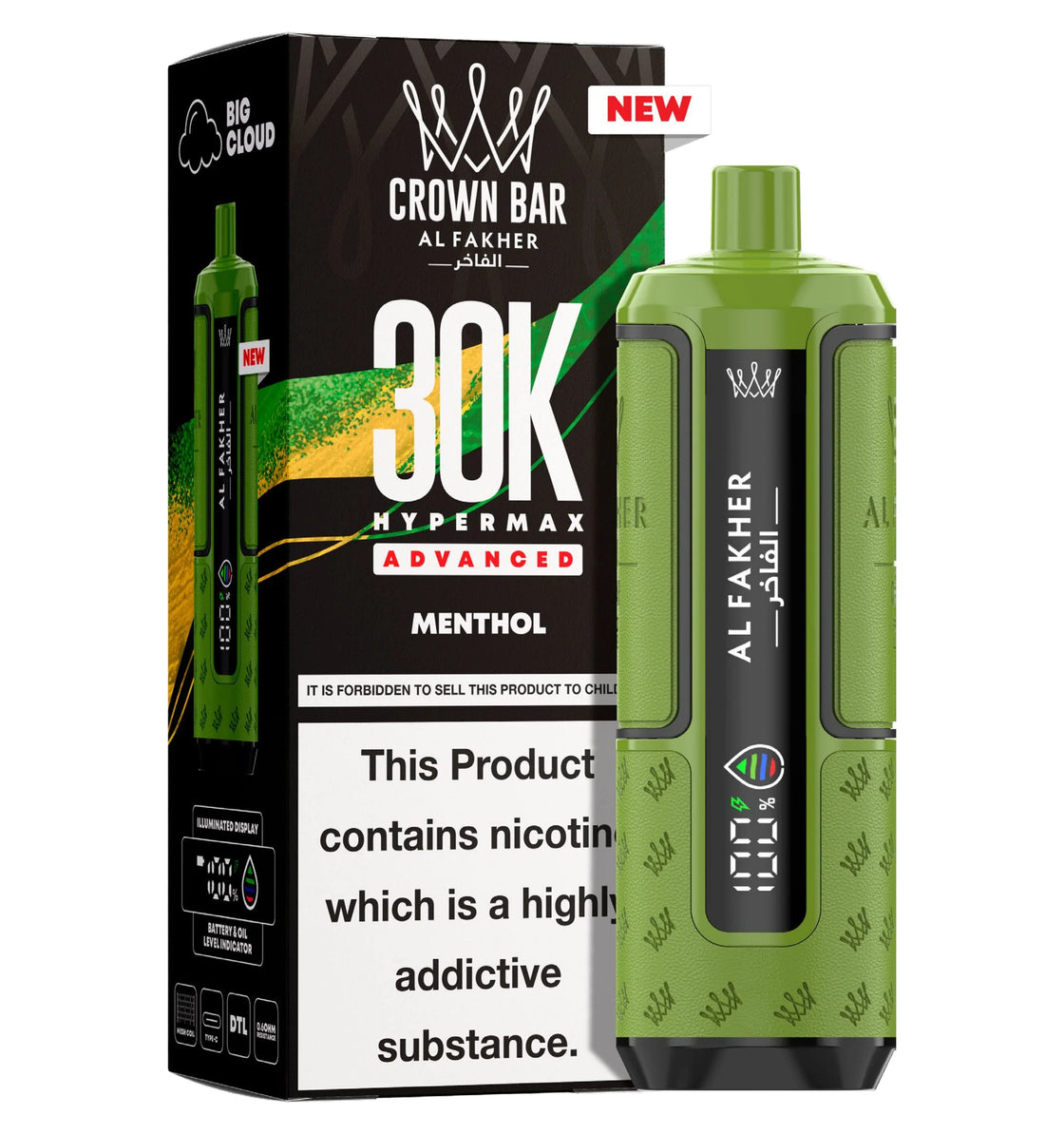 Al Fakher Crown Bar 30K Hypermax Prefilled Pod Kit (Box of 5)