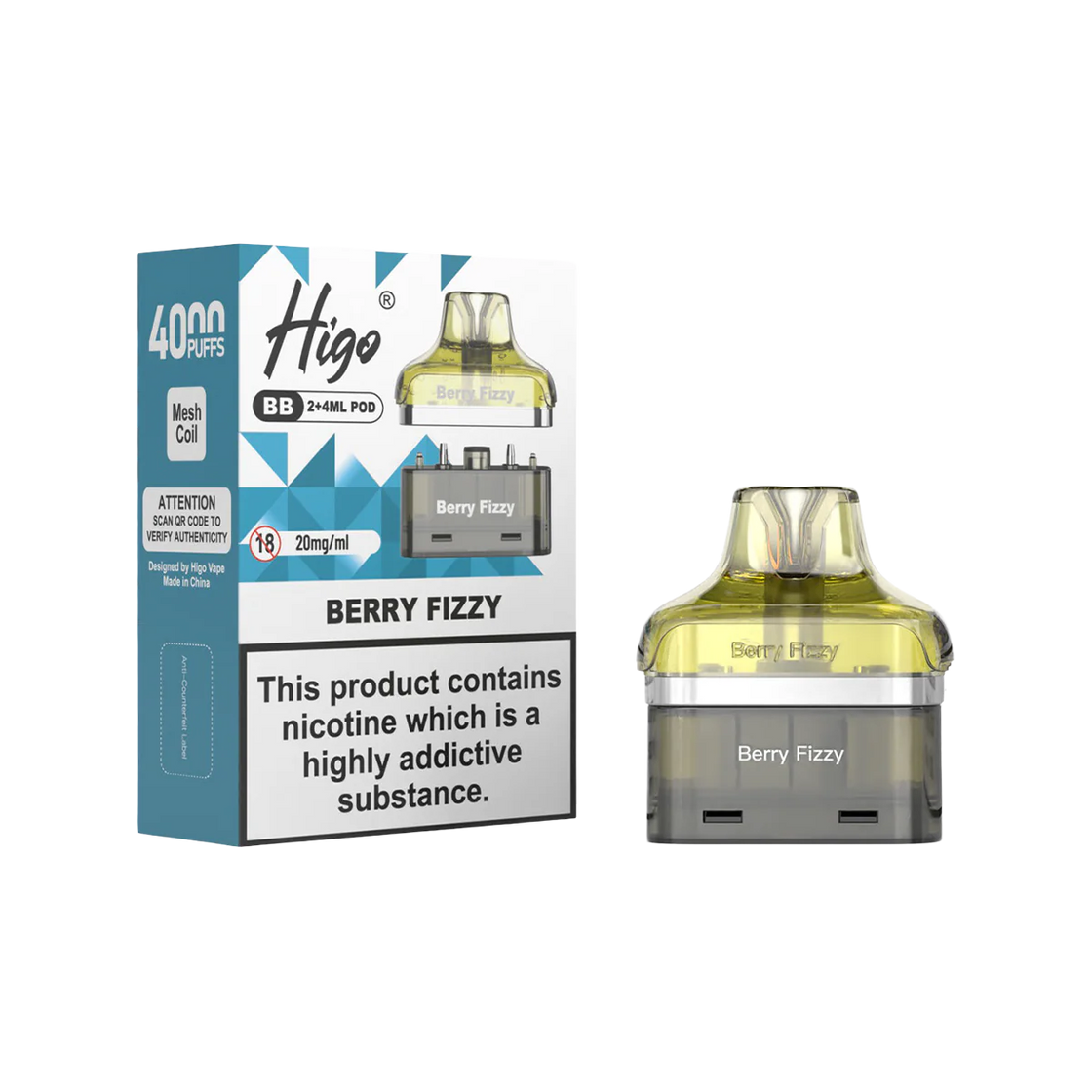 Higo BB4000 Pods (Box of 5) - Berry Fizzy