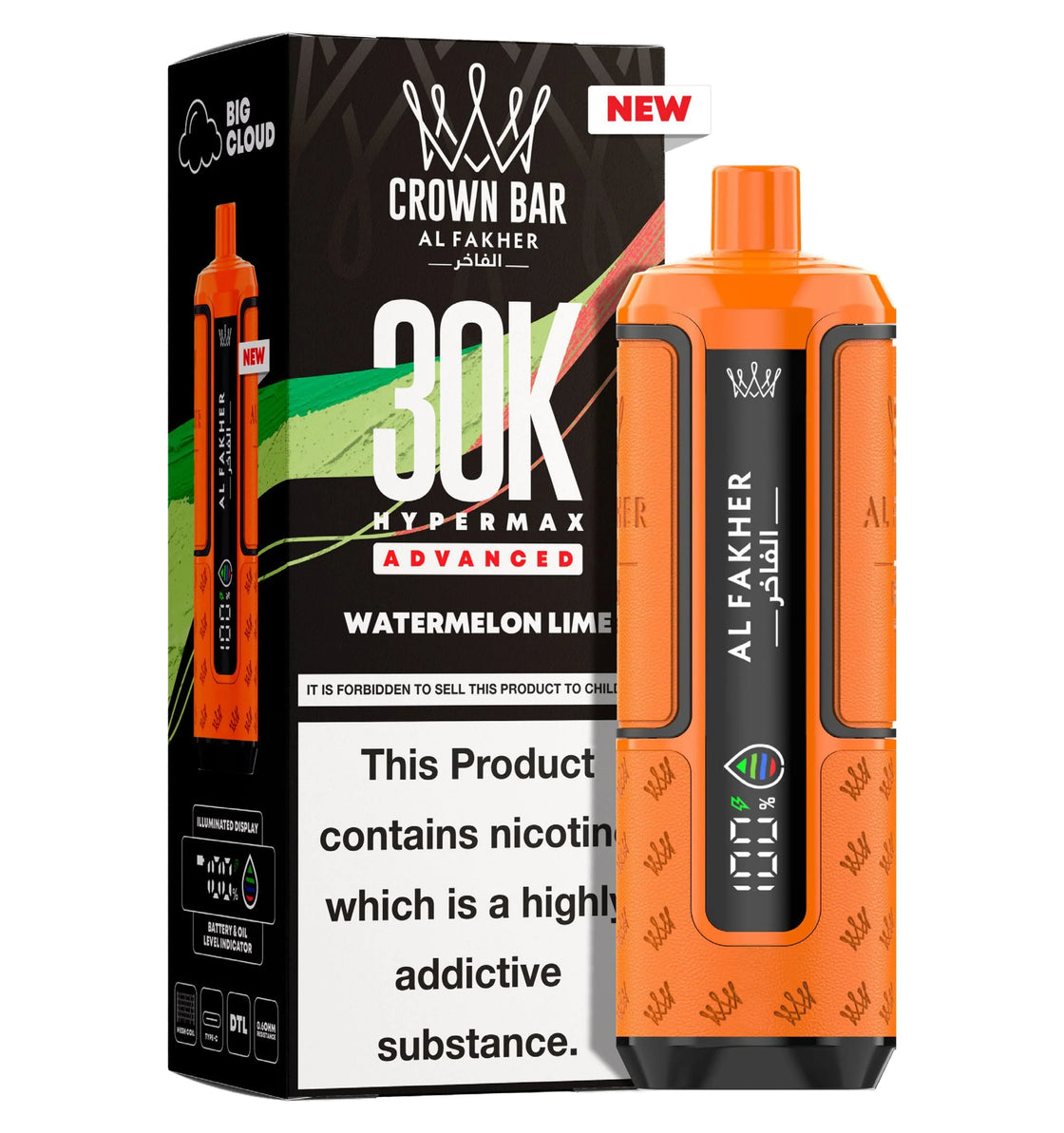 Al Fakher Crown Bar 30K Hypermax Prefilled Pod Kit (Box of 5)