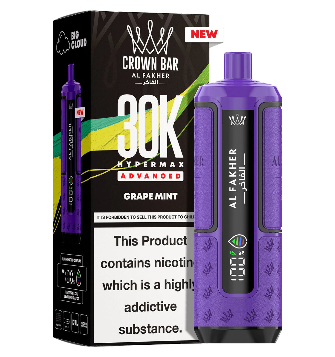 Al Fakher Crown Bar 30K Hypermax Prefilled Pod Kit (Box of 5)