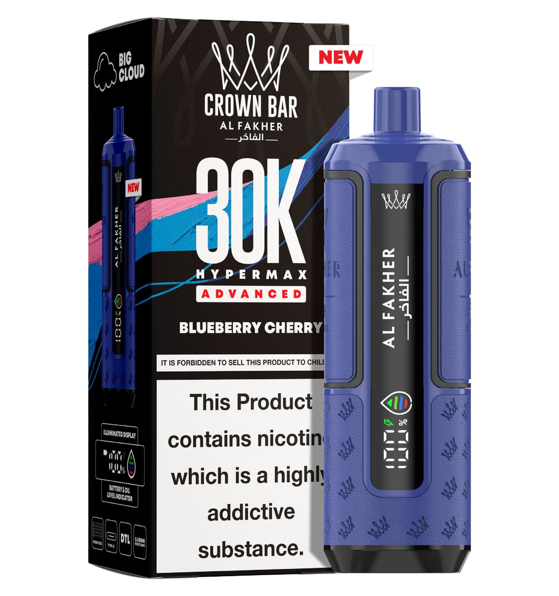Al Fakher Crown Bar 30K Hypermax Prefilled Pod Kit (Box of 5)