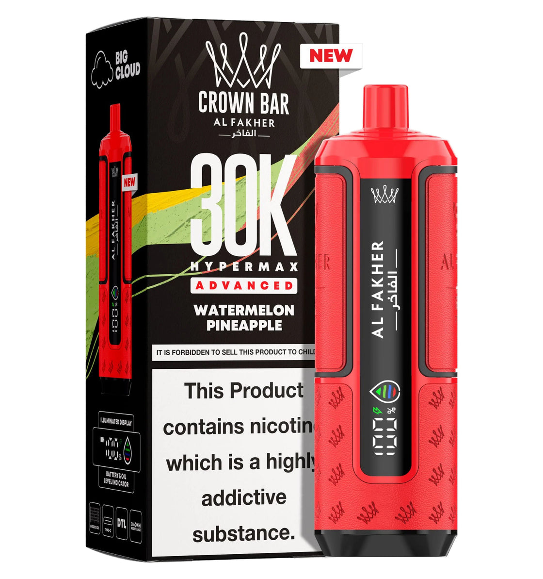 Al Fakher Crown Bar 30K Hypermax Prefilled Pod Kit (Box of 5)