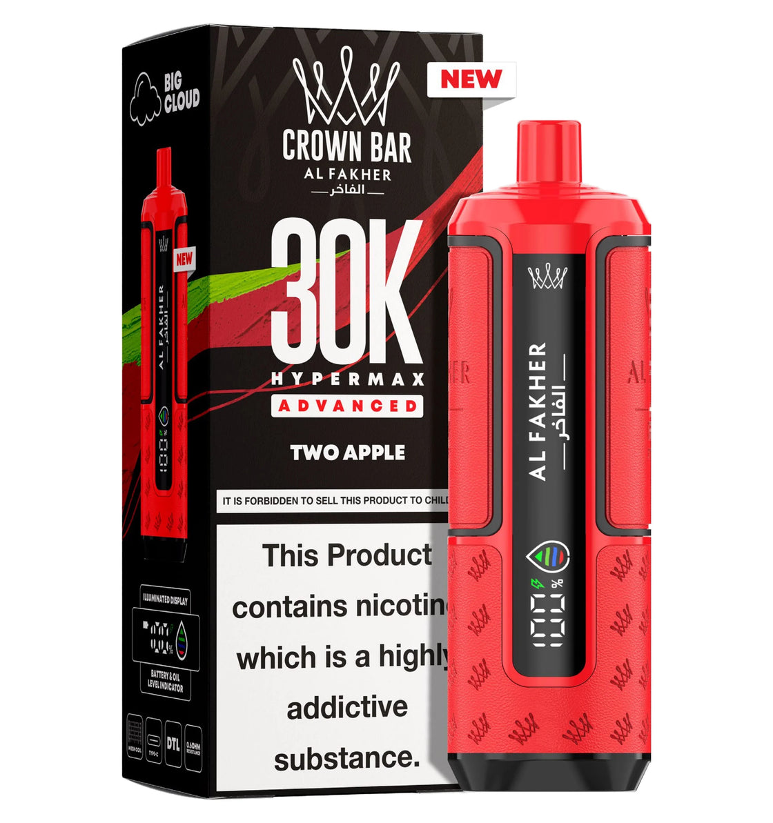 Al Fakher Crown Bar 30K Hypermax Prefilled Pod Kit (Box of 5)
