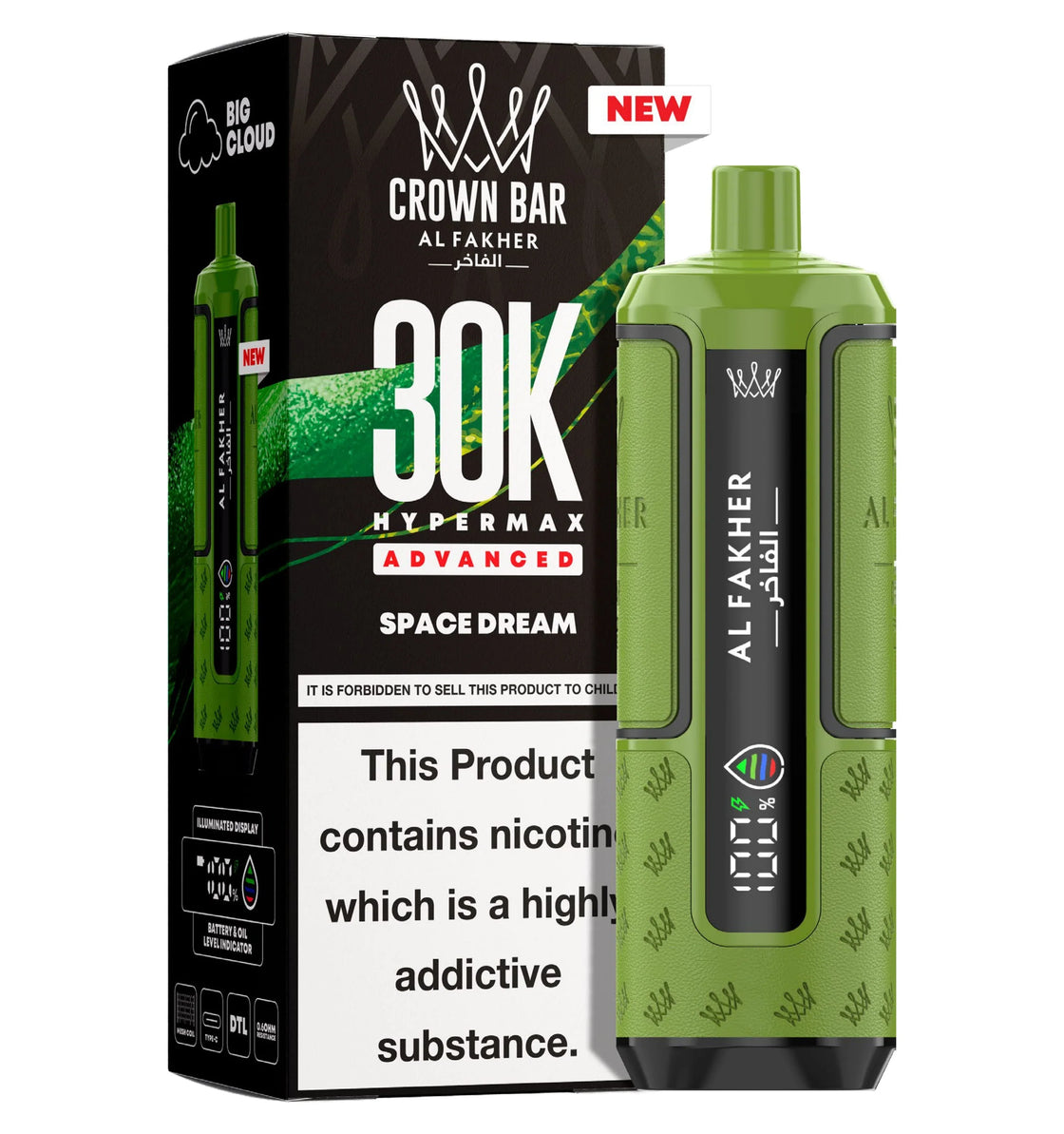 Al Fakher Crown Bar 30K Hypermax Prefilled Pod Kit (Box of 5)