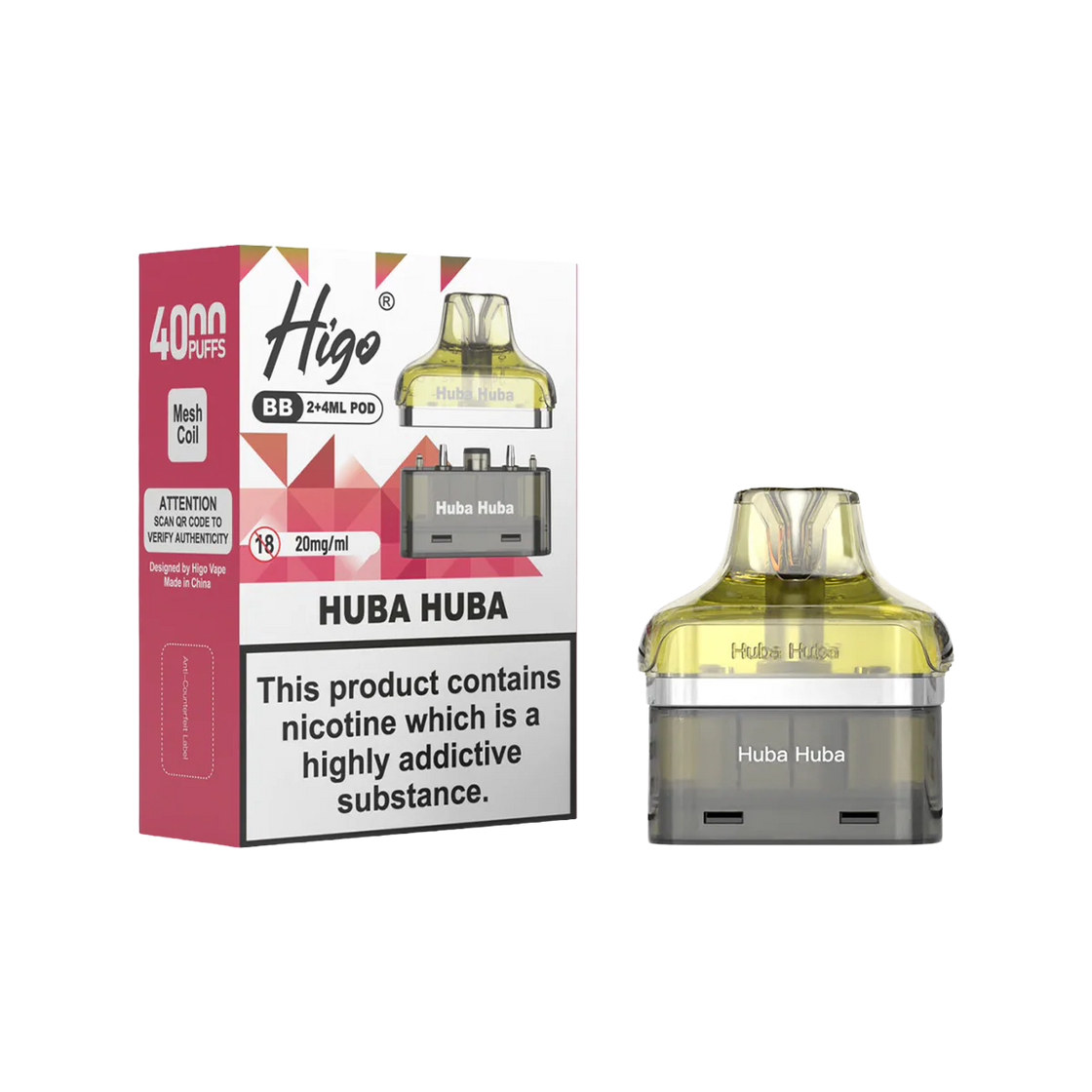 Higo BB4000 Pods (Box of 5) - Huba Huba