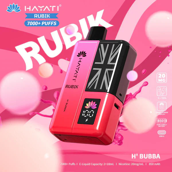 Hayati Rubik 7000 Puffs Disposable Vape (Box of 5)