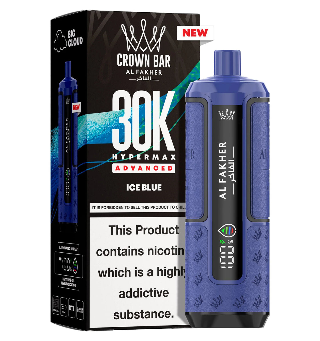 Al Fakher Crown Bar 30K Hypermax Prefilled Pod Kit (Box of 5)