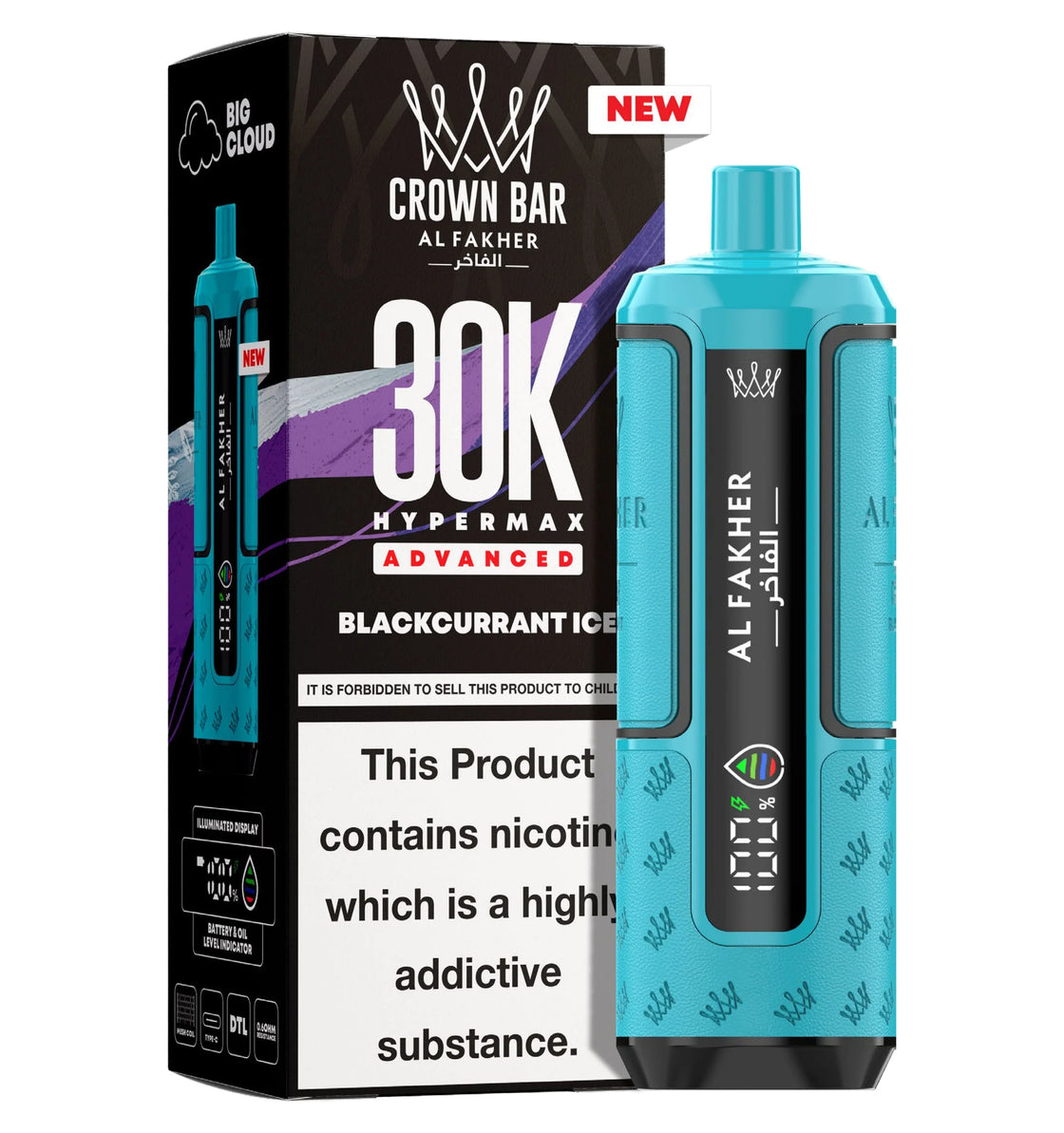 Al Fakher Crown Bar 30K Hypermax Prefilled Pod Kit (Box of 5)