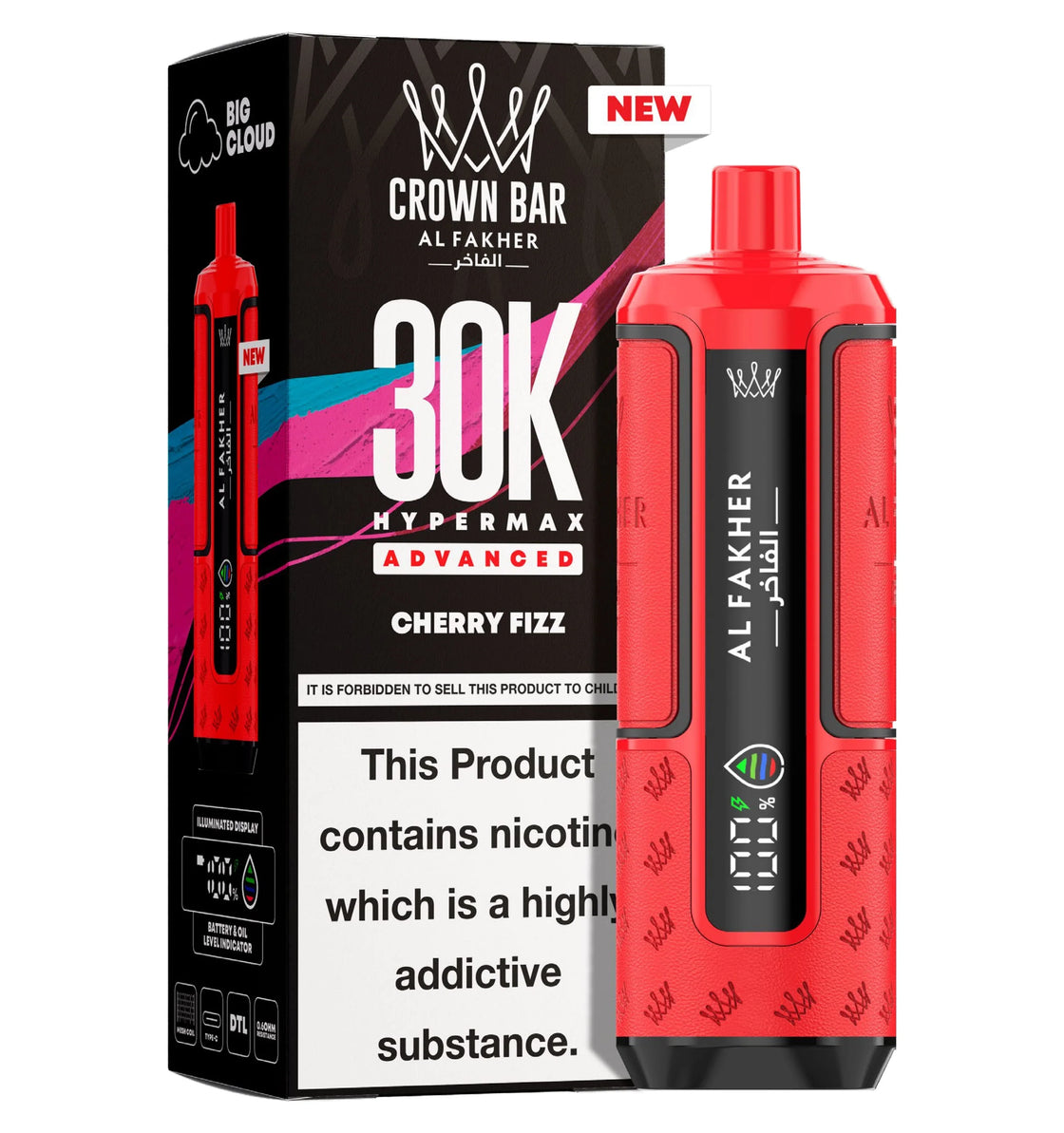 Al Fakher Crown Bar 30K Hypermax Prefilled Pod Kit (Box of 5)
