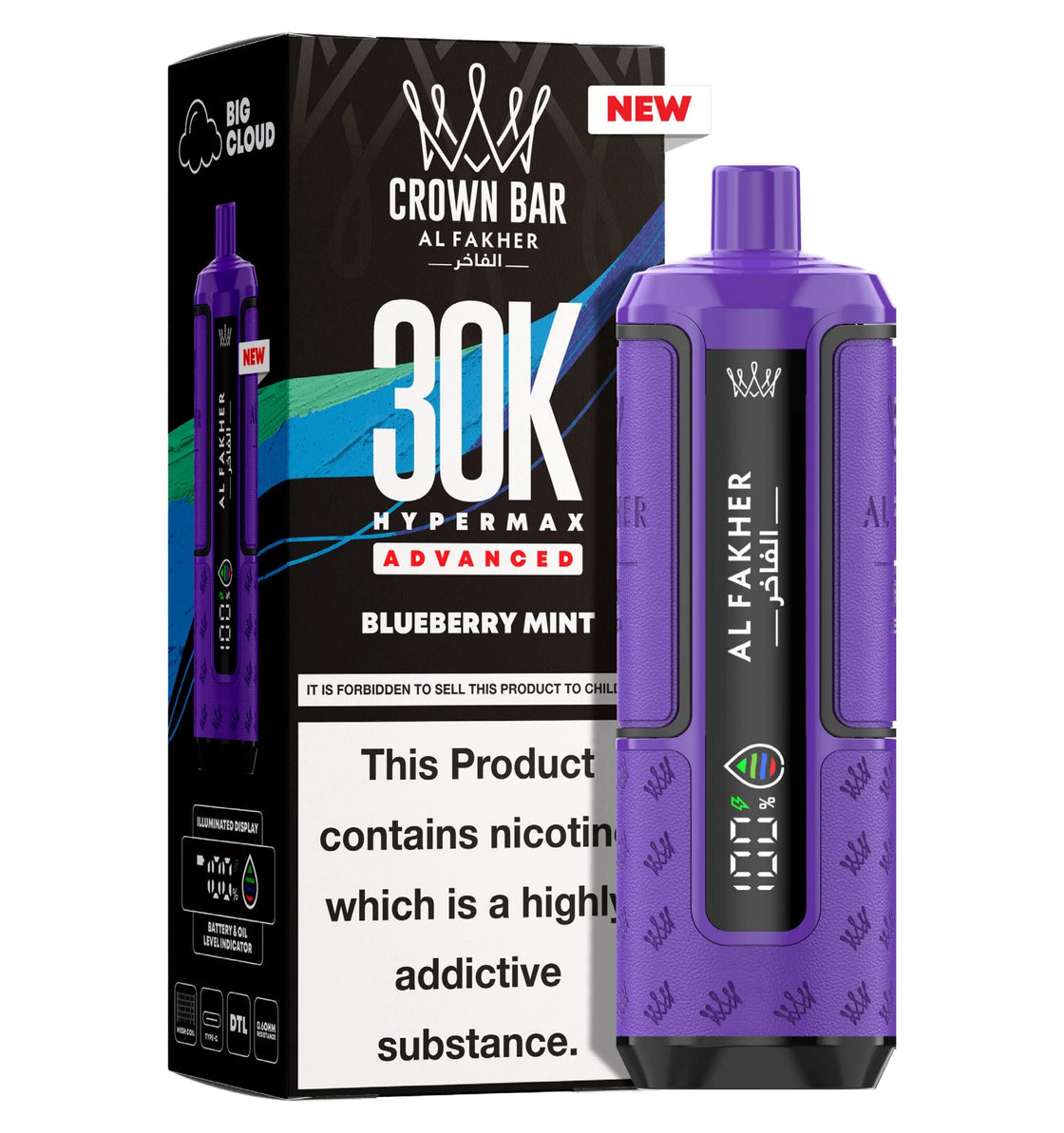 Al Fakher Crown Bar 30K Hypermax Prefilled Pod Kit (Box of 5)