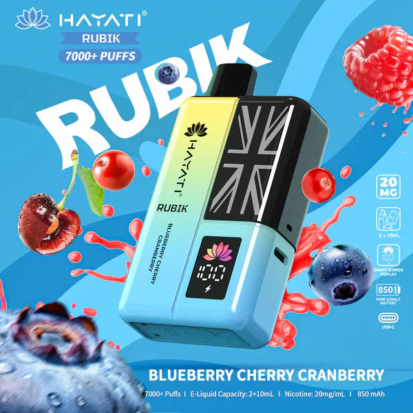 Hayati Rubik 7000 Puffs Disposable Vape (Box of 5)