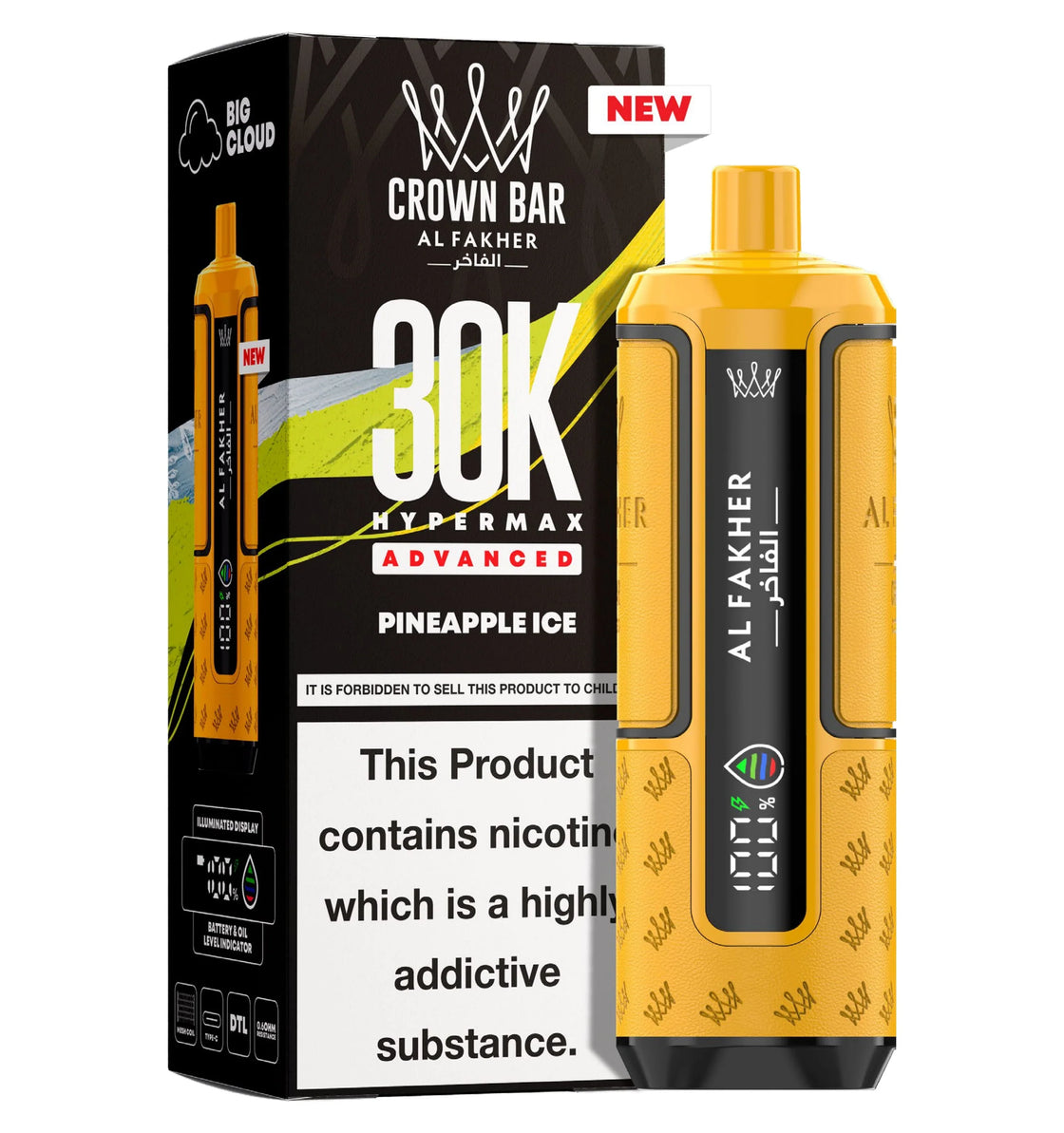 Al Fakher Crown Bar 30K Hypermax Prefilled Pod Kit (Box of 5)