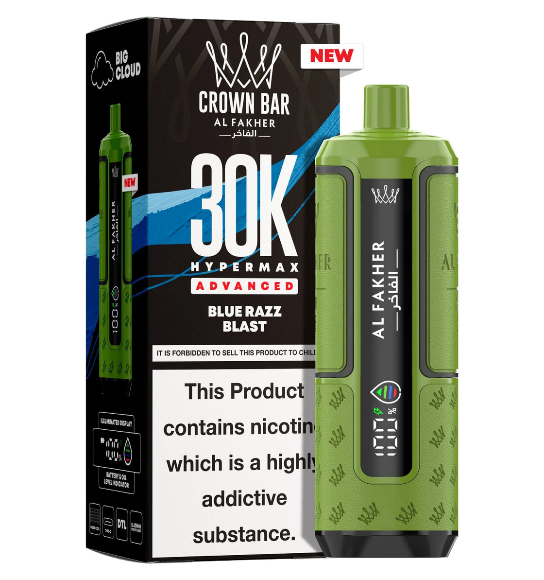 Al Fakher Crown Bar 30K Hypermax Prefilled Pod Kit (Box of 5)