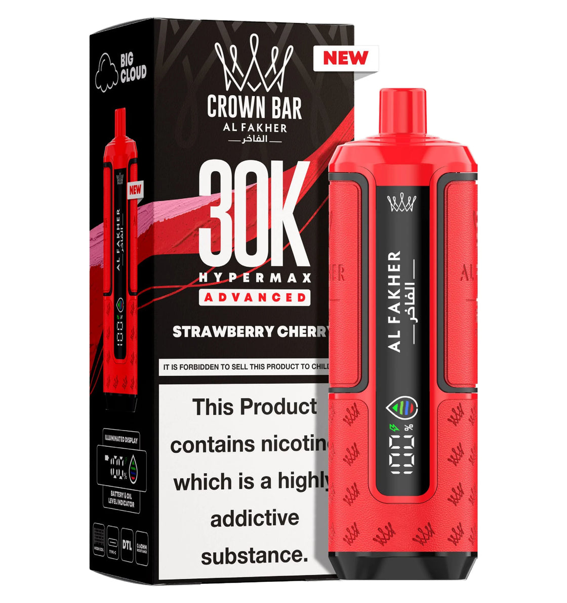Al Fakher Crown Bar 30K Hypermax Prefilled Pod Kit (Box of 5)