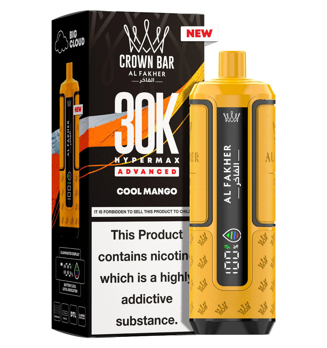 Al Fakher Crown Bar 30K Hypermax Prefilled Pod Kit (Box of 5)