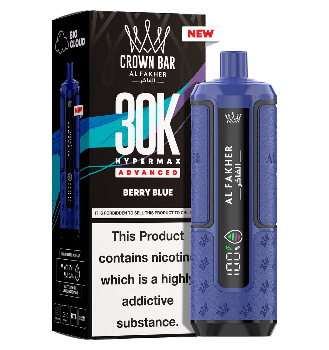 Al Fakher Crown Bar 30K Hypermax Prefilled Pod Kit (Box of 5)